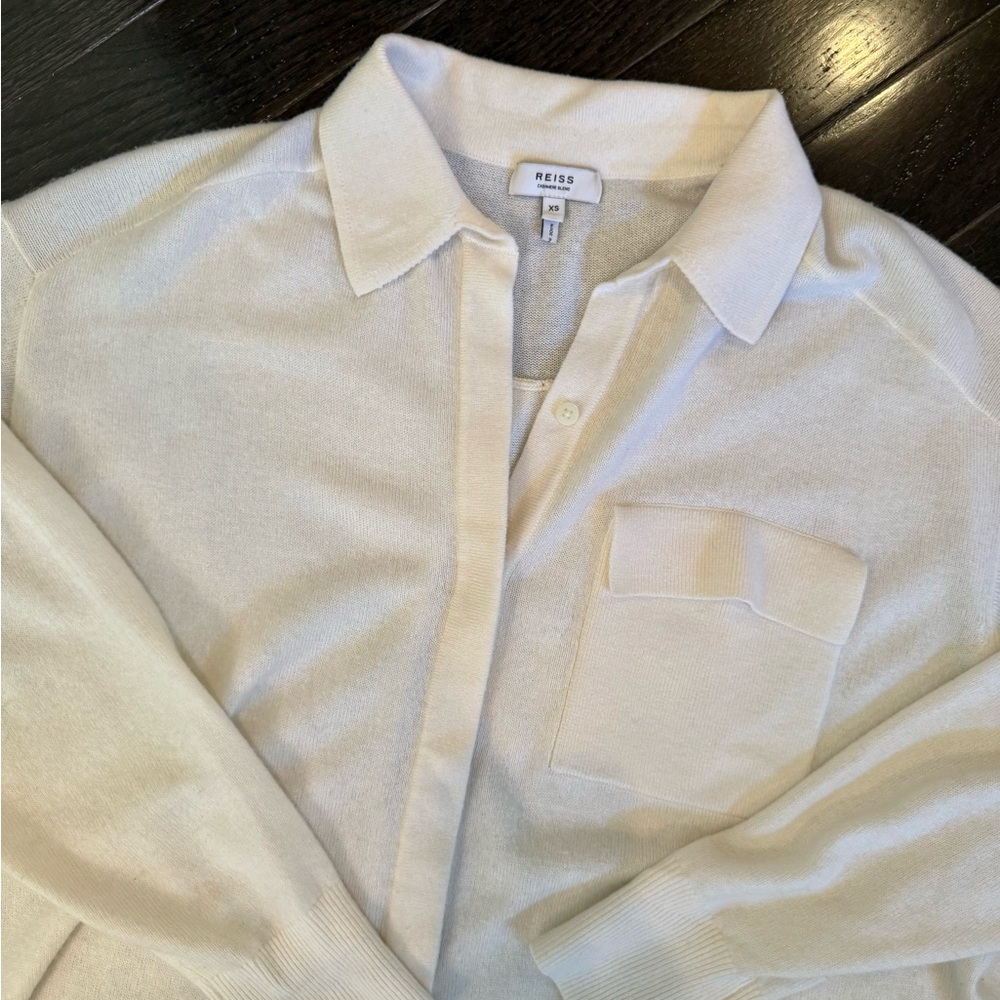 Reiss Off-White Wool Blend Shirt - Picture 6 of 8